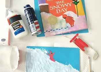 arts and crafts materials spread on table