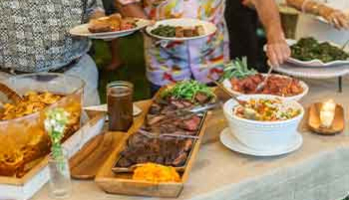 arrangement of farm food on kitchen table