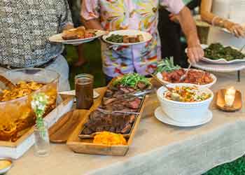 SE_hilltop_food arrangement of farm food on kitchen table