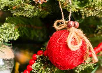 red handmade ornament