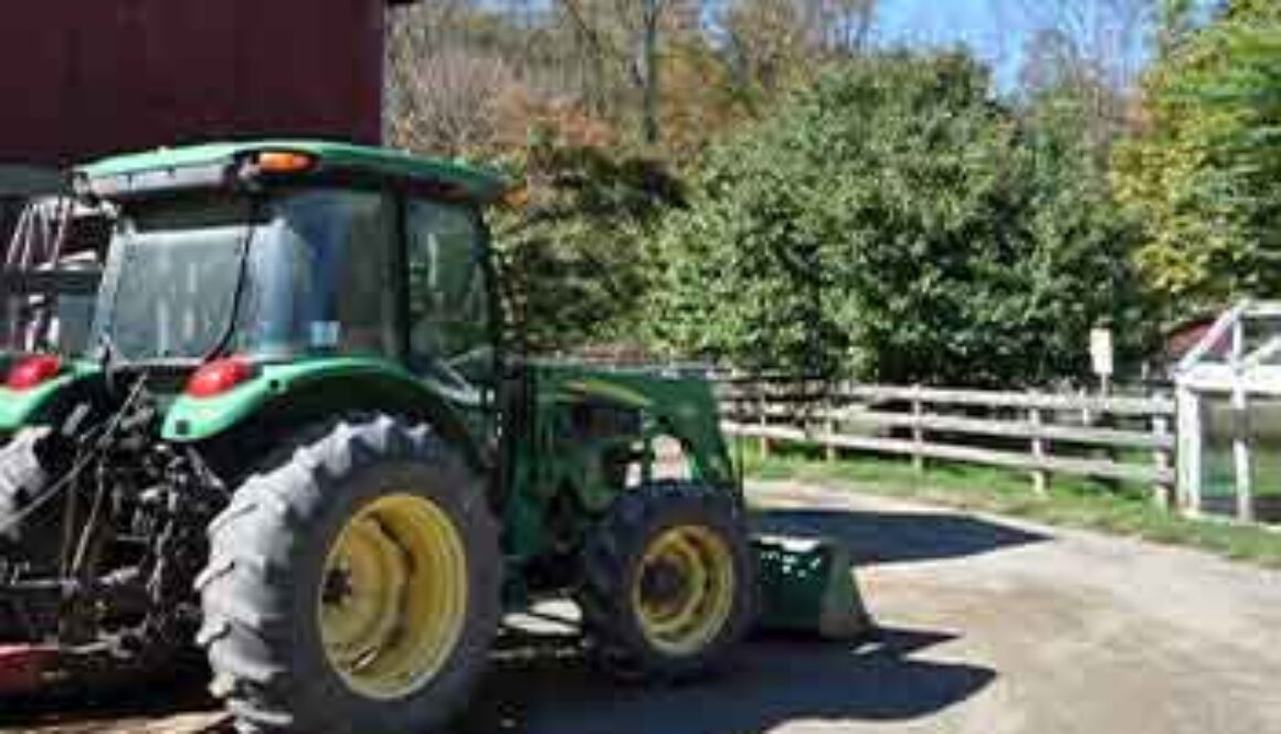 farm tractor on dirt road