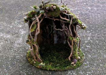 fairy house made from natural materials