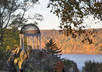 gazebo overlooking Hudson River