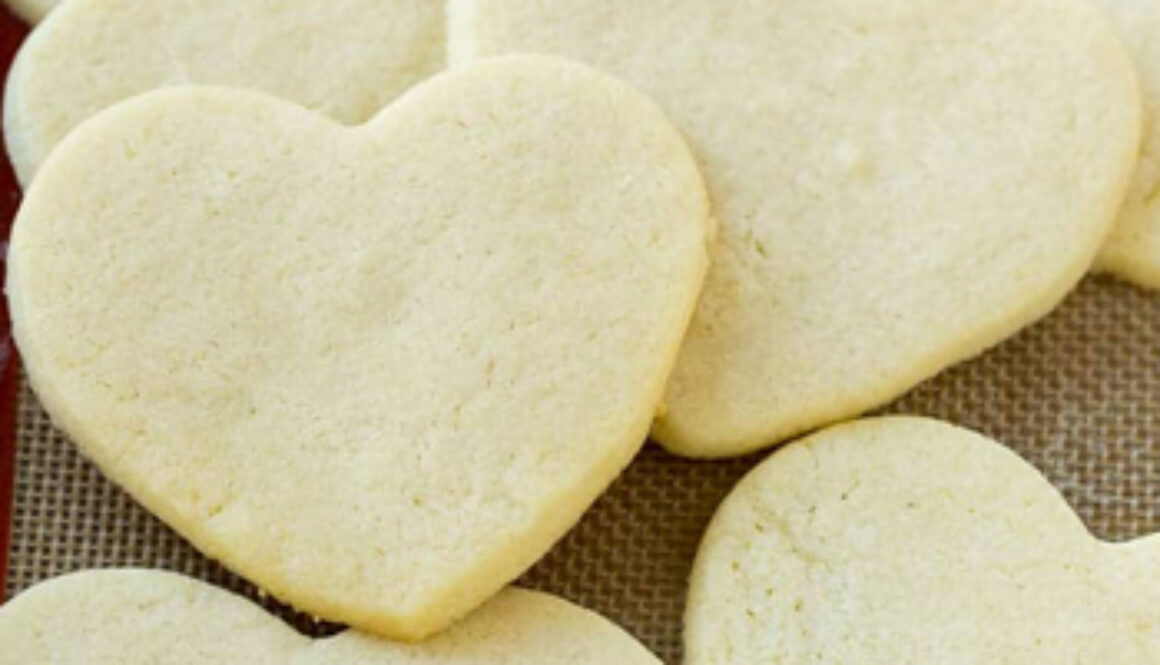 heart shaped sugar cookies