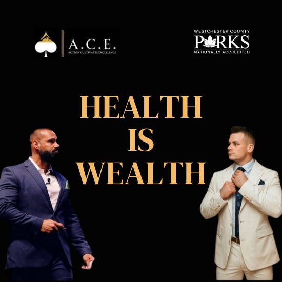 title of program and images of two speakers