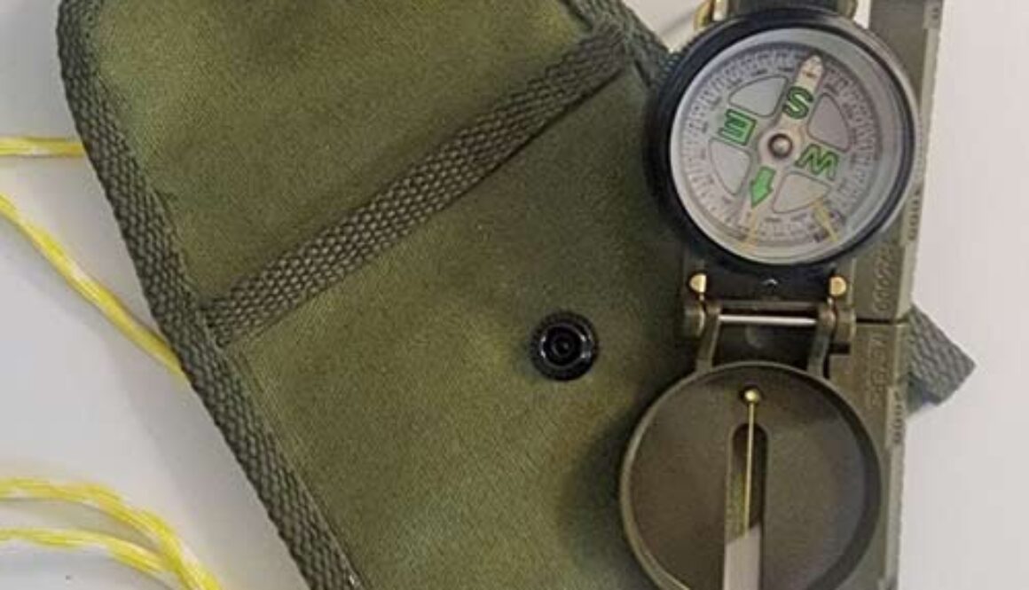 image of pouch and compass with military theme