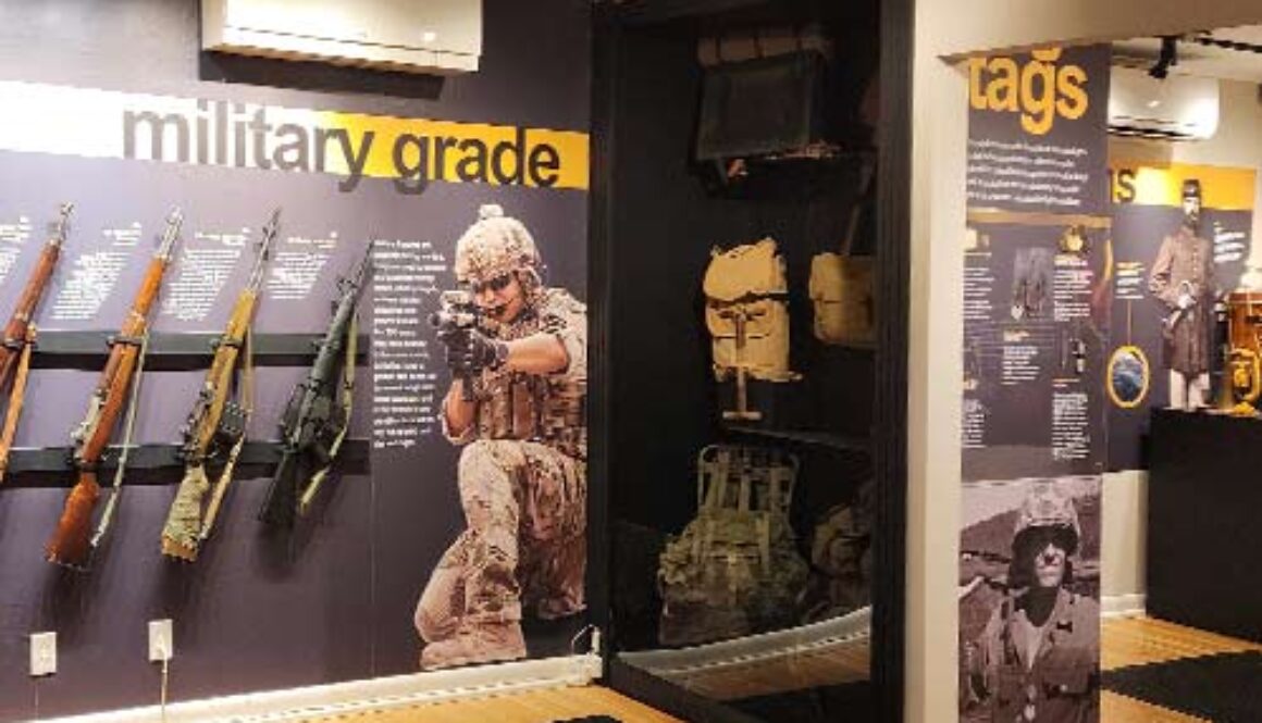 interior image of museum showing exhibits