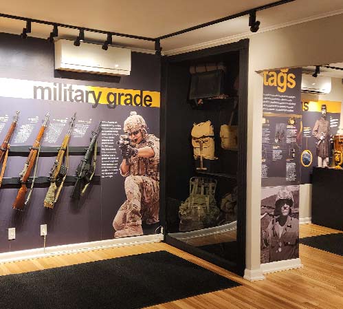 interior image of museum showing exhibits