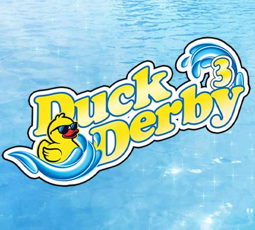 Duck Derby logo including a little rubber duck