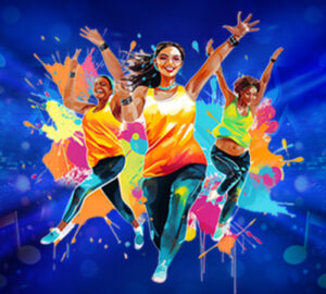 cartoon of zumba dancers